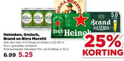 PLUS Heineken, Grolsch, Brand en Birra Moretti aanbieding
