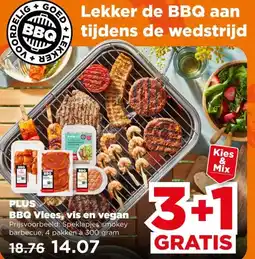 PLUS PLUS BBQ Vlees, vis en vegan aanbieding