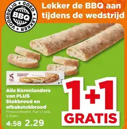 PLUS Alle Korenlanders van PLUS Stokbrood en afbakstokbrood aanbieding