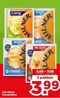 PLUS Alle Milner Kaasplakken aanbieding