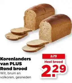 PLUS Korenlanders van PLUS Rond brood aanbieding