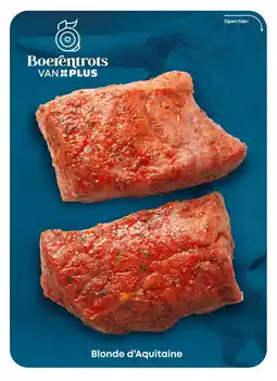 PLUS PLUS Boerentrots Gemarineerde steak aanbieding