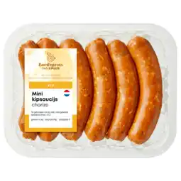 PLUS PLUS Boerentrots Mini kipsaucijs chorizo aanbieding