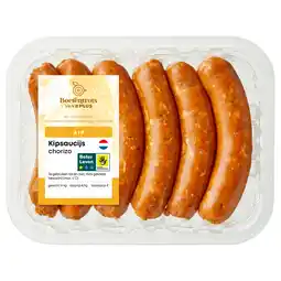 PLUS PLUS Boerentrots Mini kipsaucijs chorizo aanbieding