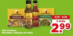 PLUS Alle Conimex Boemboe, woksaus en curry aanbieding