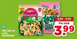 PLUS Alle Iglo en Lazy Maaltijden aanbieding