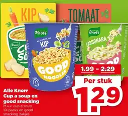 PLUS Alle Knorr Cup a soup en good snacking aanbieding