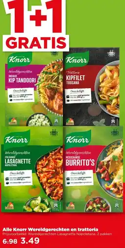 PLUS Alle Knorr Wereldgerechten en trattoria aanbieding