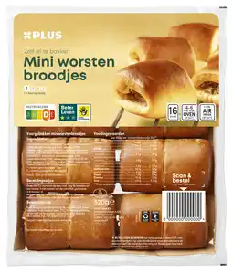 PLUS PLUS Mini worstenbroodjes aanbieding