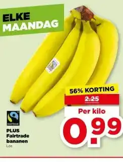 PLUS PLUS Fairtrade bananen aanbieding