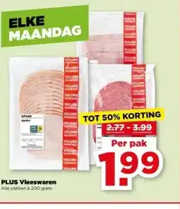 PLUS PLUS Vleeswaren aanbieding