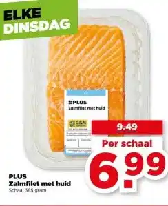 PLUS PLUS Zalmfilet met huid aanbieding