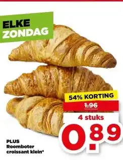 PLUS PLUS Roomboter croissant klein* aanbieding