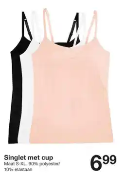 Zeeman Singlet met cup aanbieding