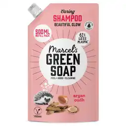 PLUS Marcel's Green Soap Shampoo Navulling Argan & Oudh aanbieding