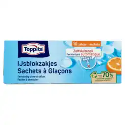 PLUS Toppits Ijsblokzakjes 10x19 blokjes aanbieding