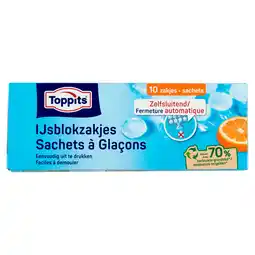 PLUS Toppits Ijsblokzakjes 10x19 blokjes aanbieding