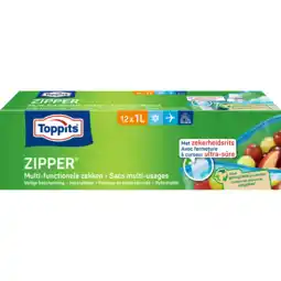 PLUS Toppits Zipper Multi-functionele Zakken 1L aanbieding
