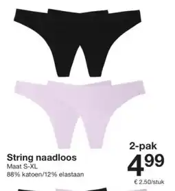 Zeeman String naadloos aanbieding