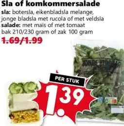 Coop Sla of komkommersalade aanbieding