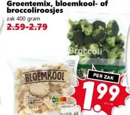 Coop Groentemix, bloemkool- of broccoliroosjes aanbieding