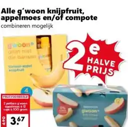 Coop Alle g'woon knijpfruit, appelmoes en/of compote aanbieding