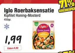 Budget Food Iglo Roerbaksensatie Kipfilet Honing-Mosterd aanbieding