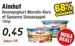 Budget Food Almhof Roomyoghurt Morello-Kers of Spaanse Sinaasappel aanbieding