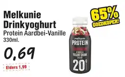Budget Food Melkunie Drinkyoghurt Protein Aardbei-Vanille aanbieding