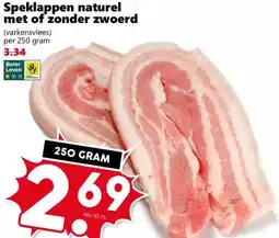 Coop Speklappen naturel met of zonder zwoerd aanbieding
