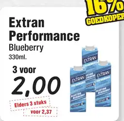 Budget Food Extran Performance Blueberry aanbieding