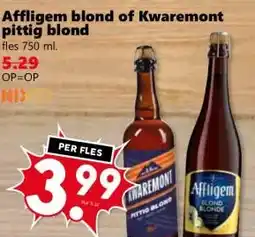 Coop Affligem blond of Kwaremont pittig blond aanbieding