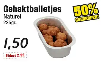 Budget Food Gehaktballetjes Naturel aanbieding