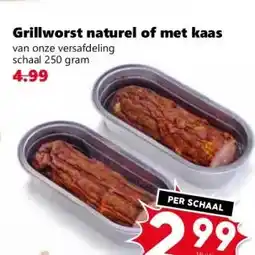 Coop Grillworst naturel of met kaas aanbieding