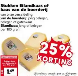 Coop Stukken Eilandkaas of kaas van de boerderij aanbieding