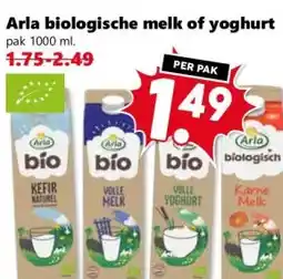 Coop Arla biologische melk of yoghurt aanbieding