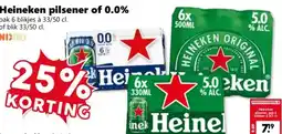 Coop Heineken pilsener of 0.0% aanbieding