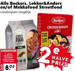 Coop Alle Beckers, Lekker&Anders en/of Mekkafood Streetfood aanbieding