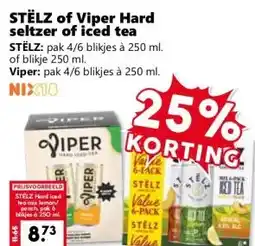 Coop STELZ of Viper Hard seltzer of iced tea aanbieding