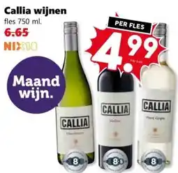 Coop Callia wijnen aanbieding