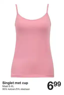 Zeeman Singlet met cup aanbieding