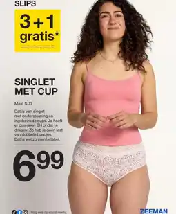 Zeeman Singlet met cup aanbieding