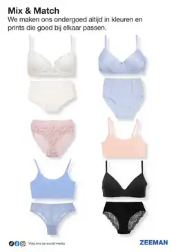 Zeeman Mix & Match aanbieding