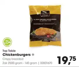 HANOS Top Table Chickenburgers aanbieding