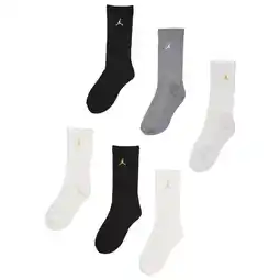 Foot Locker Jordan Kids Crew 6 Pack Sokken Unisex - Wit - Maat 39 - 42 aanbieding