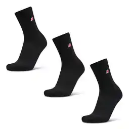 Foot Locker New Balance Crew 3 Pack Sokken Unisex - Zwart - Maat 35-38 - Katoen aanbieding
