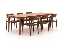 Kees Smit Bellagio Balba/Bruca 220cm dining tuinset 7-delig stapelbaar aanbieding