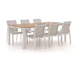 Kees Smit Forza Altea/Fidenza 220cm dining tuinset 7-delig stapelbaar aanbieding