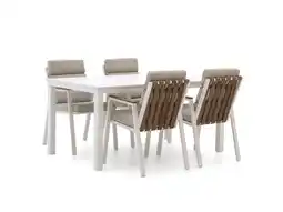Kees Smit Bellagio Bertinoro/Menzano 160cm dining tuinset 5-delig stapelbaar aanbieding