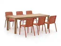 Kees Smit Forza Narni/ROUGH-S 220cm dining tuinset 7-delig stapelbaar aanbieding